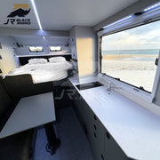 Black Rhino - Camping Caravan – Leichter Pop-Up Wohnwagen Camper mit Aluminium-Karosserie, 2–4 Schlafplätze
