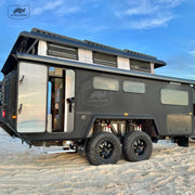 Black Rhino - Camping Caravan – Leichter Pop-Up Wohnwagen Camper mit Aluminium-Karosserie, 2–4 Schlafplätze