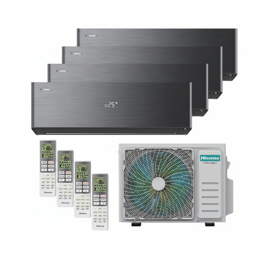 Hisense Energy Pro X Schwarz Multisplit Klimaanlage für 4 Räume