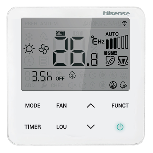 Hisense YXE-E01U (E) Soft-Touch Kabelfernbedienung für RAC/PAC