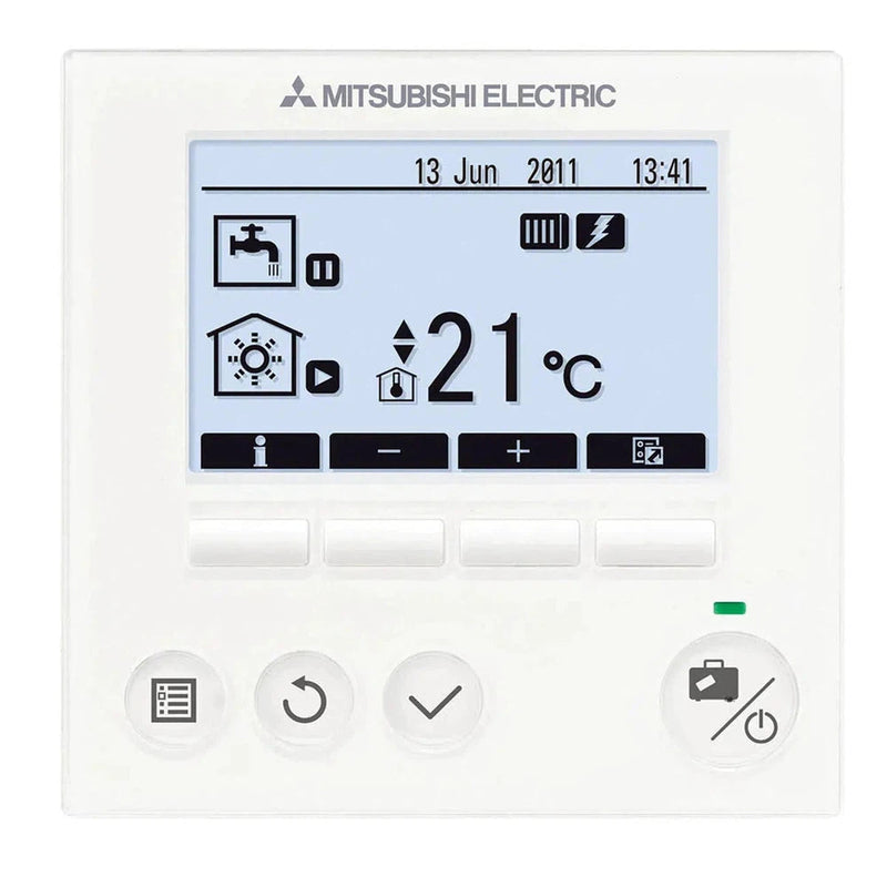 Mitsubishi Electric - Monoblock Wärmepumpe - 6,0 kW Ecodan Power Inverter mit Hydromodul 9,0 kW Heizstab PUD-SWM60VAA + EHSD-YM9D
