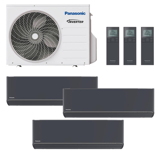 Panasonic Etherea XZ CKEW Graphitgrau Multisplit-Klimaanlage 3× Wandgerät