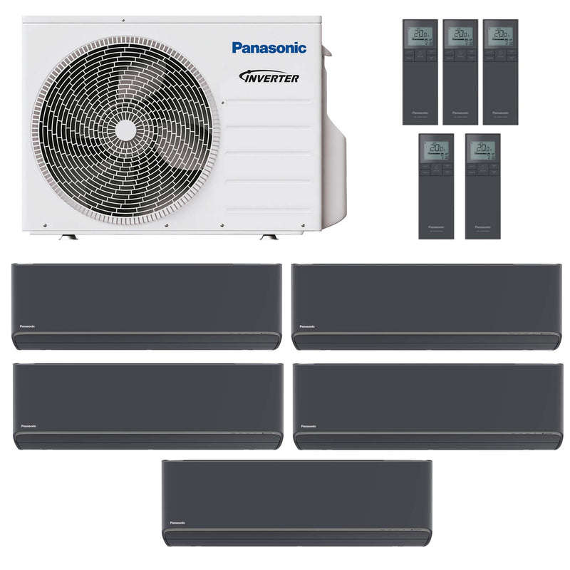 Panasonic Etherea XZ CKEW Graphitgrau Multisplit-Klimaanlage 5× Wandgerät