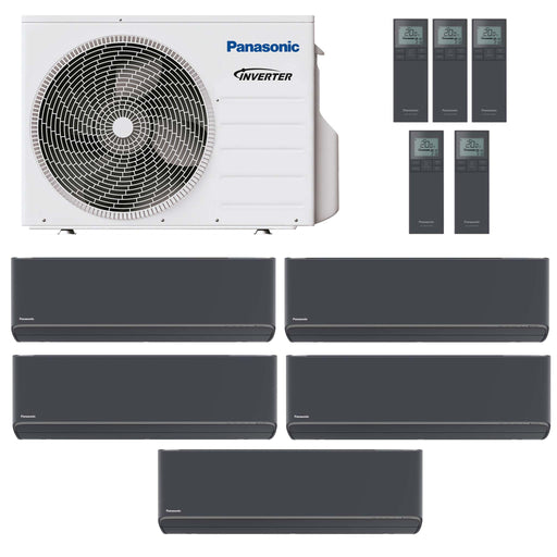 Panasonic Etherea XZ CKEW Graphitgrau Multisplit-Klimaanlage 5× Wandgerät