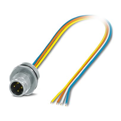 Phoenix Contact - Rundsteckverbinder, Einbau (mit Leitung) Gerätesteckverbinder SACC-E-MSD-4#1027688 Vorderwand