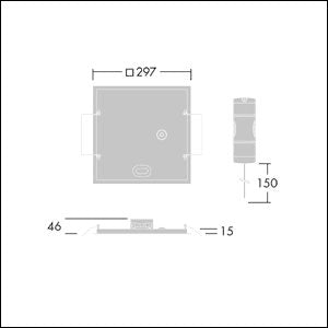 Thorn - Decken-/Wandleuchte LED-Einbauleuchte OP2 900- #96634429 940