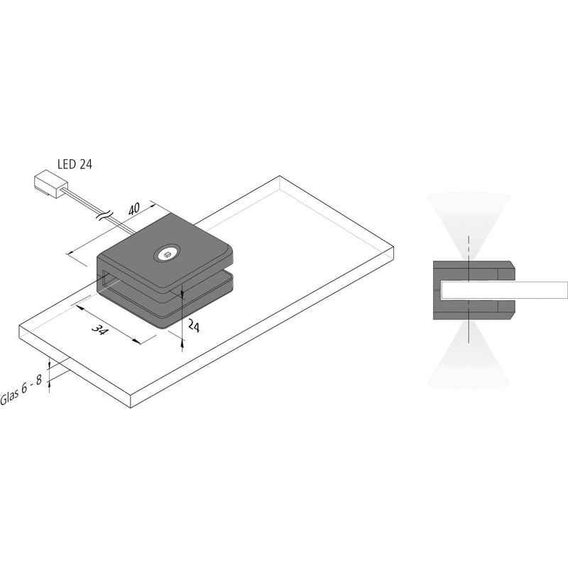 Hera - Downlight/Strahler/Flutlicht LED-Glaskantenbeleuchtung 20203008002