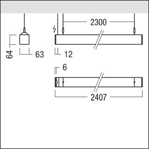 Zumtobel Group - Pendelleuchte LED - Pendelleuchte LINCOR DI  #42950855 830, silber
