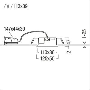 Zumtobel Group - Decken-/Wandleuchte LED-Einbauleuchte SUI DF3 #60210978 4000K