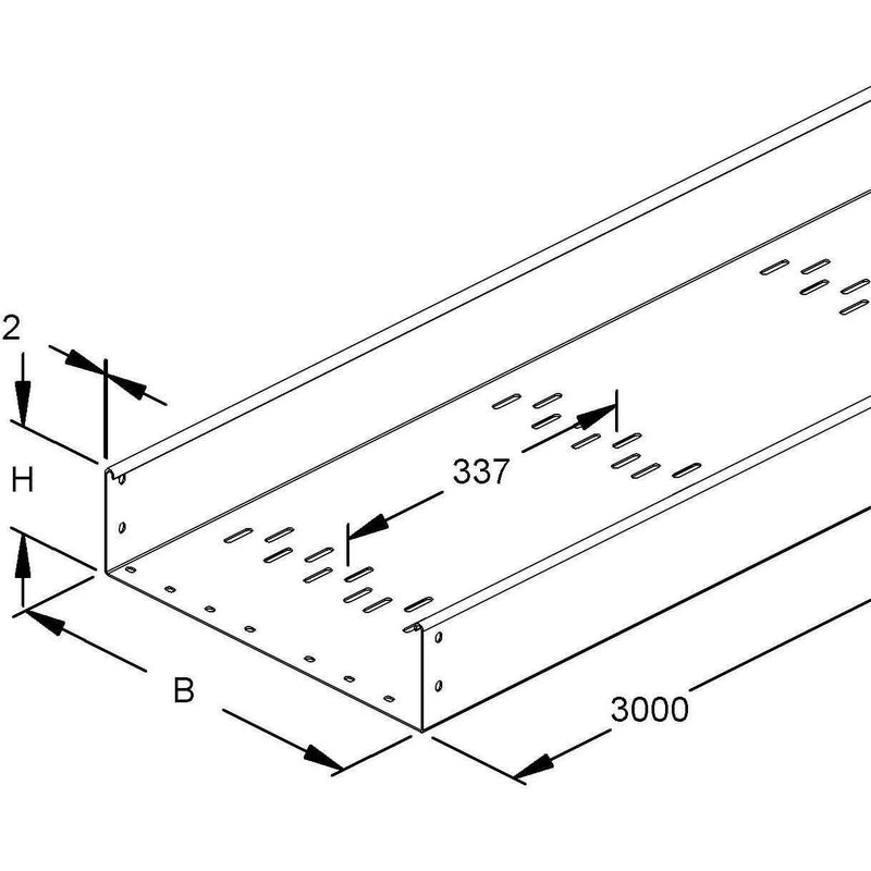 Niedax - Kabelrinne RSQLS 110.600 OV − 6 Meter