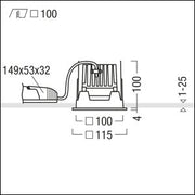 Zumtobel Group - Downlight/Strahler/Flutlicht LED - Downlight PANOS INF #60816828 4000K