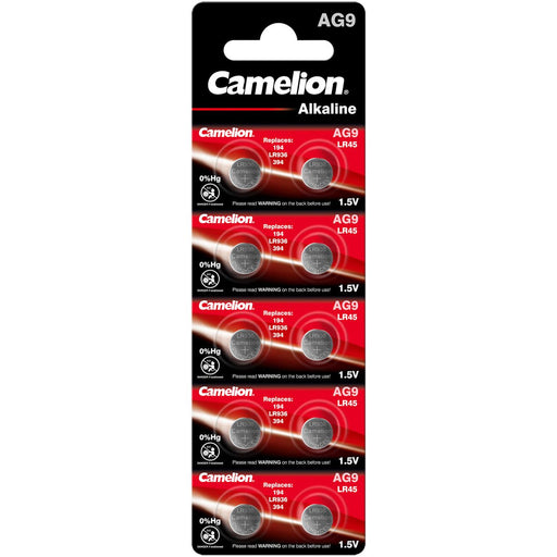 Hückmann - Batterie Knopfzelle 1,5V AG9 141223(VE 10) 10er Streif Camelion