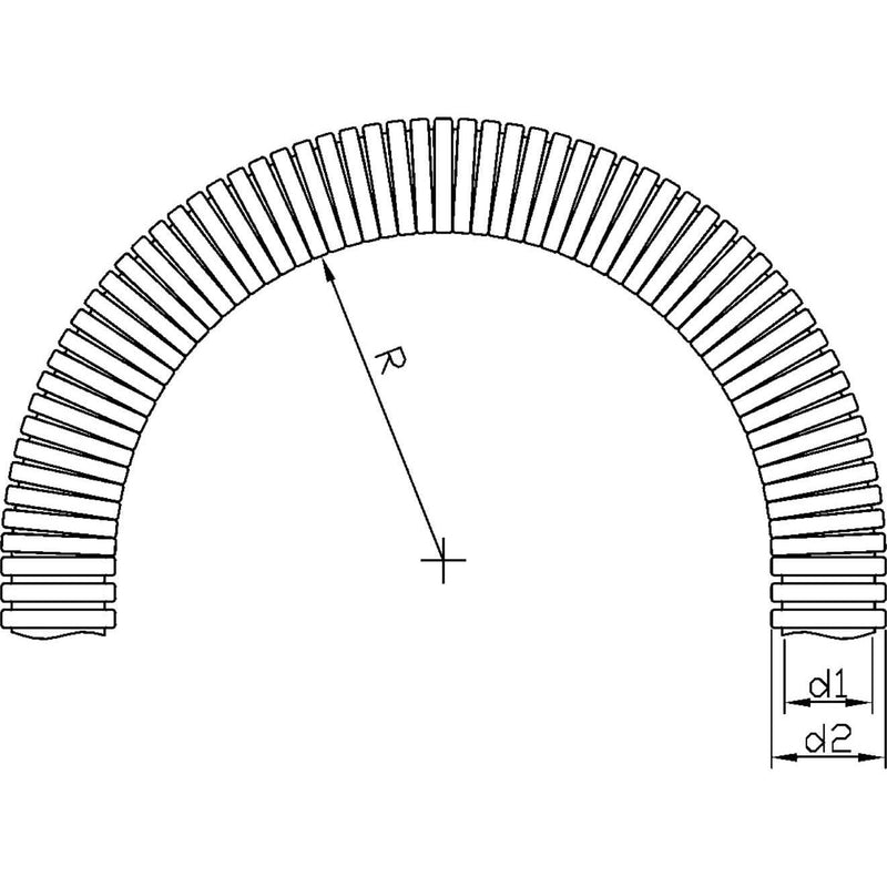 Reiku - Kunststoff-Wellschlauch Wellrohr PURRB-29G Roboterversion − 50 Meter