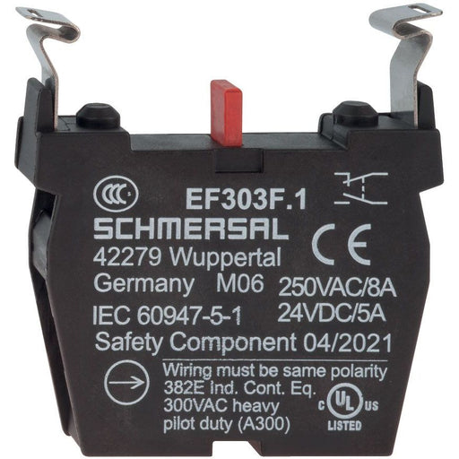 Schmersal - Hilfsschalterblock Tastelement EF303F.1 1S+1Ö