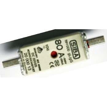 Siba - Messersicherung NH-Sicherungseinsatz 2000013.63 63A NH000,gg/gl,500V − 10 Stück