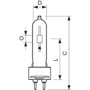 Philips Lighting - Halogen-Metalldampflampe ohne Reflektor Entladungslampe CDM-T 35W/842 G12