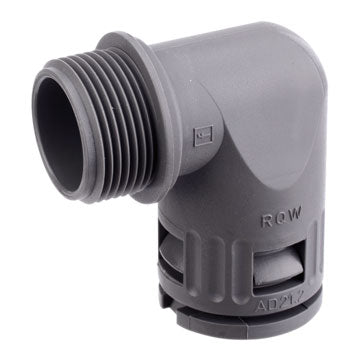 Flexa - Kunststoff-Wellschlauch-Verschraubung Schnellverschraubung RQW-M AD21,2/M25gr IP67,Winkel − 50 Stück