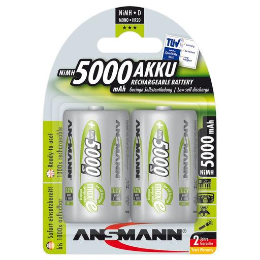 Hückmann - Akku 1,2V Mono D Ni-MH Mono(VE 2) 5000mAh Bli2 Ansmann