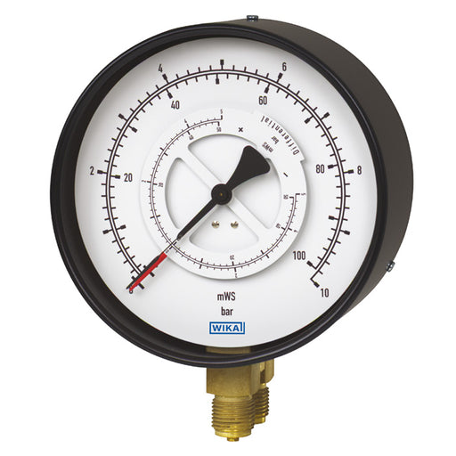 Wika Wiegand - Differenzdruckmanometer DifDrucMano 71112100 Cl1,6 9042296 0-4bar(mWs) G1/2B