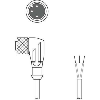 Leuze - Konfektioniertes Sensor-Aktor-Kabel Anschlussleitung KD U-M12-3W-V1-020