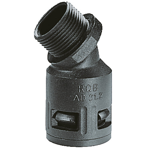 Flexa - Kunststoff-Wellschlauch-Verschraubung Schnellverschraubung RQB45-M AD42,5/M40sw IP67,45°Bogen − 10 Stück