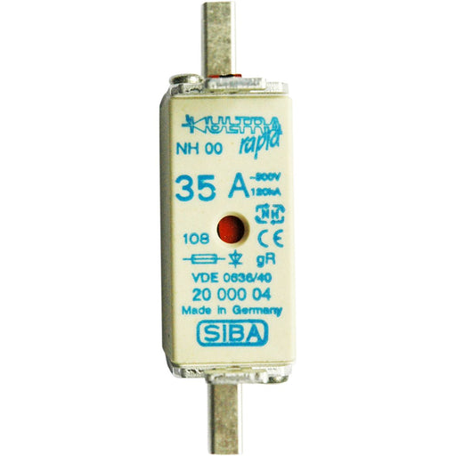 Siba - Messersicherung NH-Sicherungseinsatz 2020920.125 URM 125A NH00 690V − 3 Stück