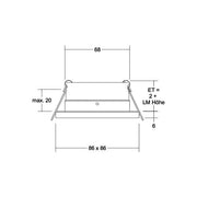 Brumberg Leuchten - Downlight/Strahler/Flutlicht Einbaumodul quadratisch 37006070