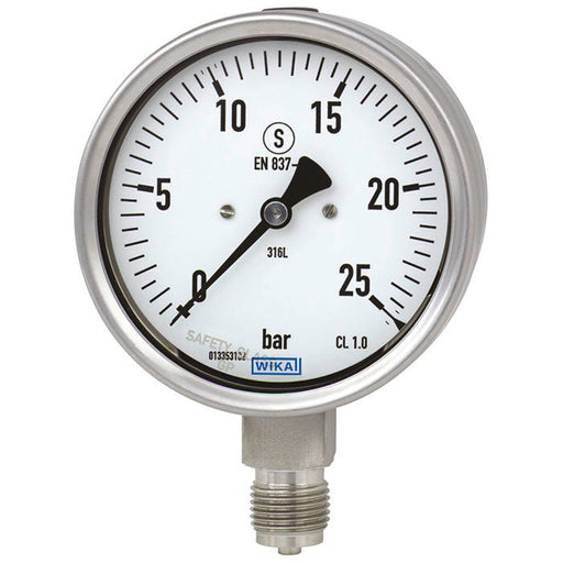 Wika Wiegand - Rohrfedermanometer RF-Mano 232.30.160 Cl1VASI 9237224 600barG1/2Bunt
