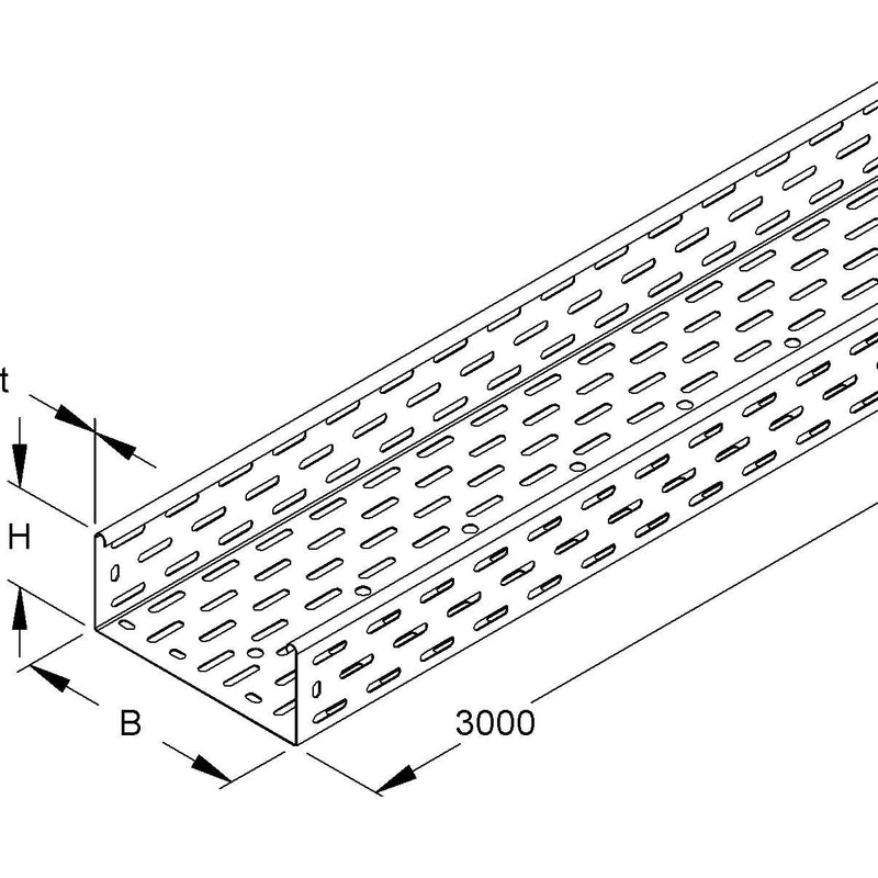 Niedax - Kabelrinne RL 85.400 − 3 Meter