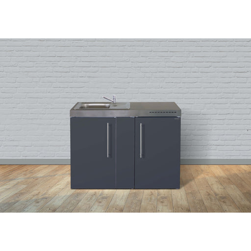 Stengel - Mini-Küche Miniküche Premiumline MPSG120KSIKFreBli Schiefergrau