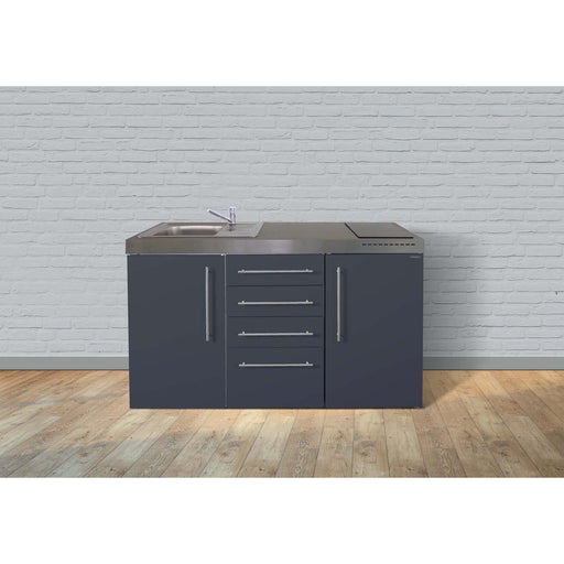 Stengel - Mini-Küche Miniküche Premiumline MPS4SM150GKFreBli sw Schwarz matt