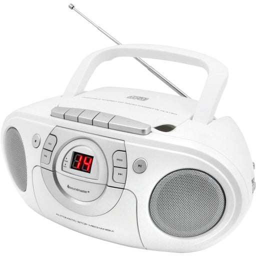 Soundmaster - CD-Player portable CD-Boombox m. UKW-Radio SCD5100WE ws Kassettenplayer