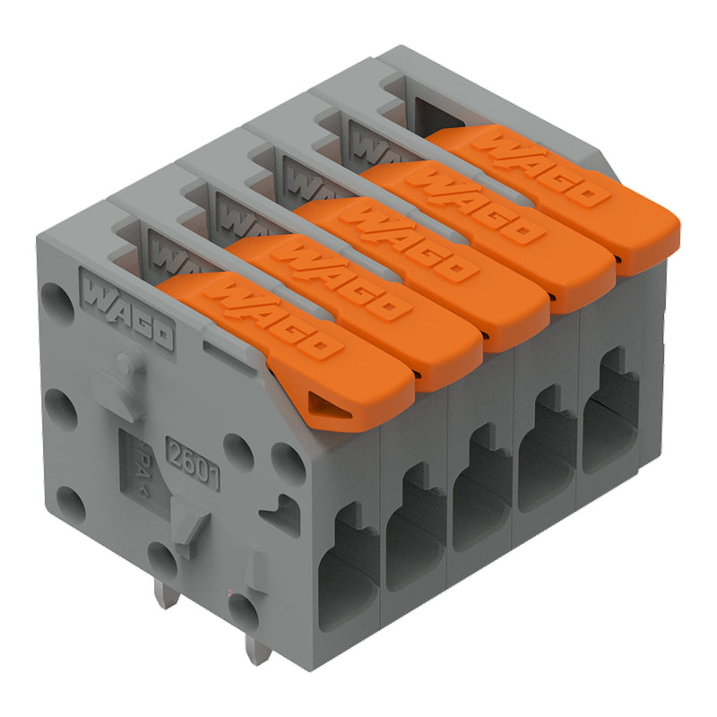WAGO - Leiterplattenklemme 2601-1105 1,5mm²,gr − 100 Stück