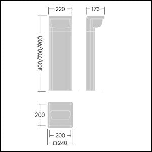 Thorn - Wegeleuchte LED - Poller RAB 1L20 #92909526 730