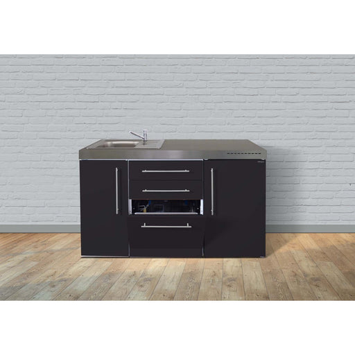 Stengel - Mini-Küche Miniküche Premiumline MPGSSM150KSGSKSreBli Schwarz matt