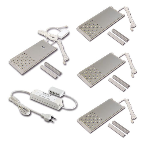 Hera - Decken-/Wandleuchte 4er-Set LED-Unterb.leuchte 61055140308 nw eds m.IR-Sch