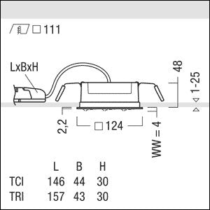 Zumtobel Group - Decken - /Wandleuchte LED - Deckeneinbauleuchte SUI DF9Q #60211207 940, weiß