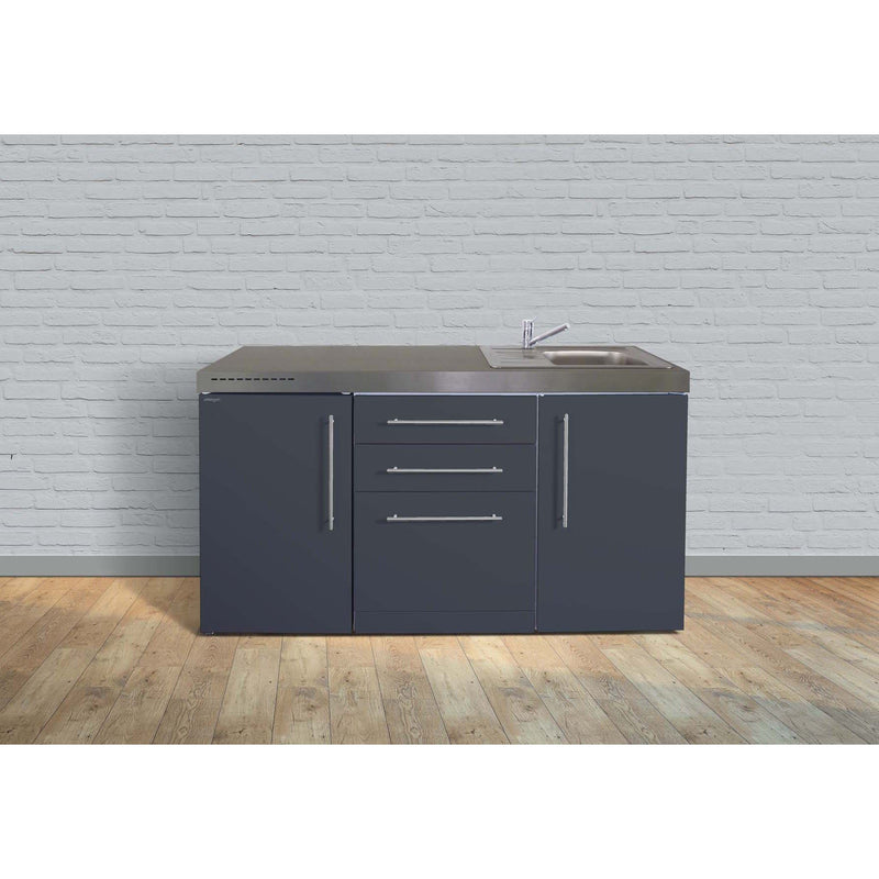 Stengel - Mini-Küche Miniküche Premiumline MPGSSG160GSIKFliBre Schiefergrau