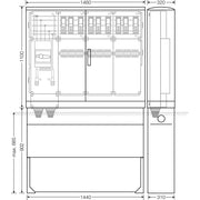 Hensel - Verteilerschrank für Energieversorgung Ladeverteiler Mi EV 44kW 9010 b. z. 9 Doppelladepu