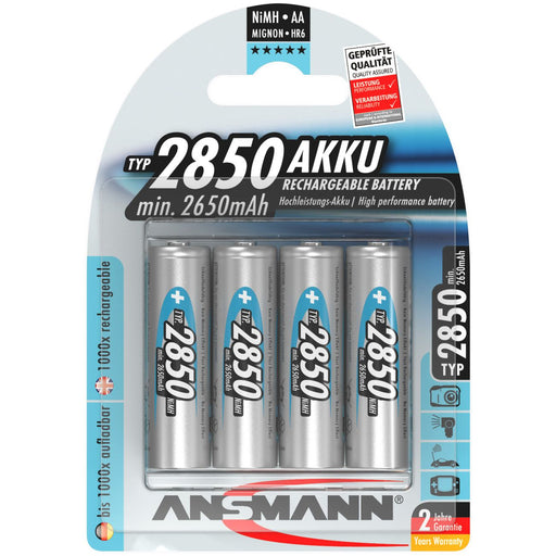 Hückmann - Akku 1,2V Mignon AA NiMH1,2VAA2850(VE 4) 2650mAh Bli4 Ansmann