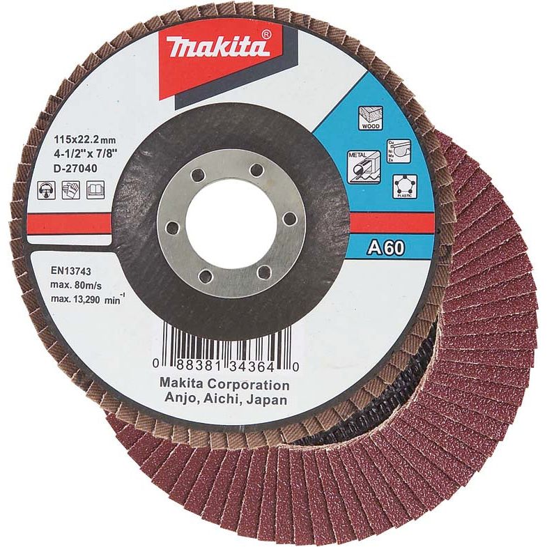 Makita - Trenn-/Schleifscheibe Fächerschleifscheibe D-27115 125mm, A120