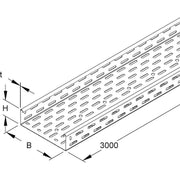 Niedax - Kabelrinne Rinne m.Verbinder RL 60.400 F − 3 Meter