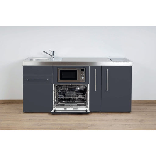Stengel - Mini-Küche Miniküche Premiumline MPGSMSG180AKSIKFlBrS Schiefergrau