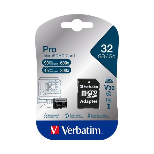 Verbatim - Speichermedium digital microSDHC-Card 32GB PRO 47041 Class 10, U3, UHS-I