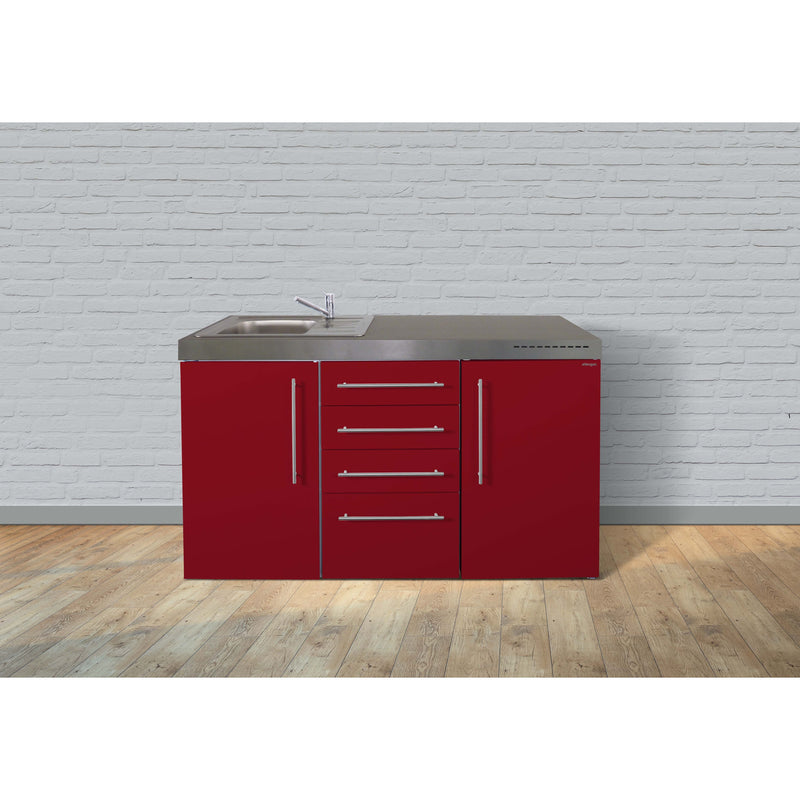 Stengel - Mini-Küche Miniküche Premiumline MPBBR150BOBliS Bordeauxrot