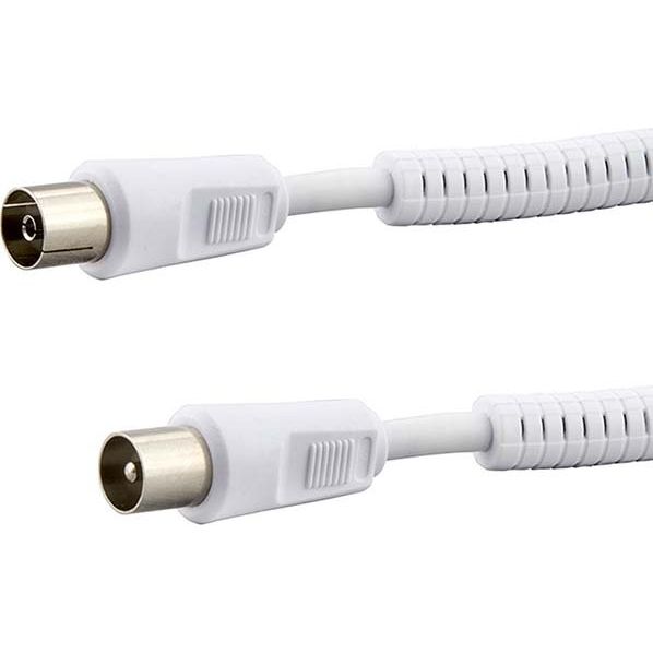 E+P Elektrik - Konfektioniertes Koaxkabel Antennenkabel 2,5m ws AB 102 >85dB