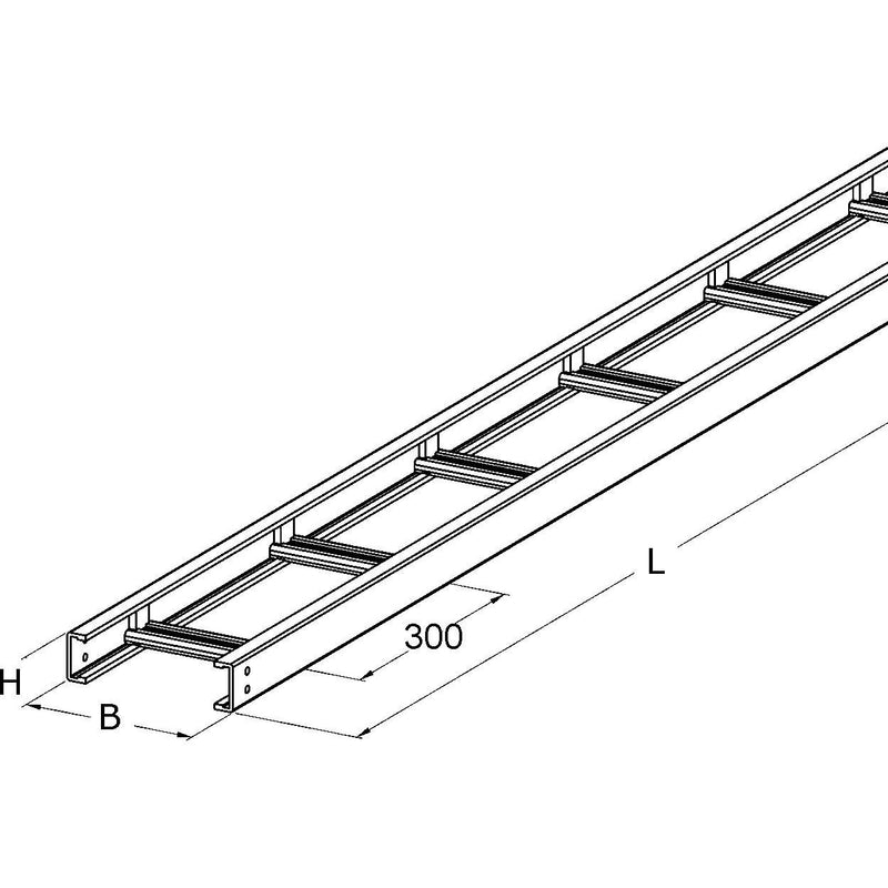 Niedax - Kabelleiter GFK-Kabelleiter UL 53.150/3 − 3 Meter