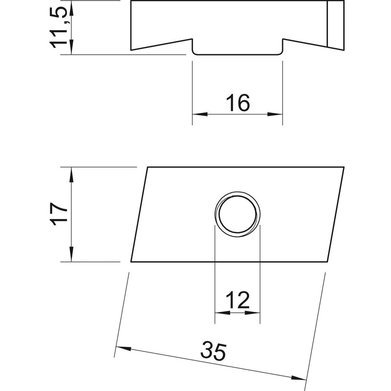 OBO Bettermann - Gleitmutter MS40SN M12 A4 M12, für Profilsch. − 50 Stück
