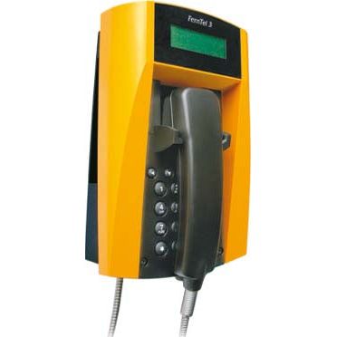 FHF Funke+Huster - Schnurgebundenes analoges Telefon Telefon o.Display FernTel 3 #11232021 Panzerschnur sw/ge