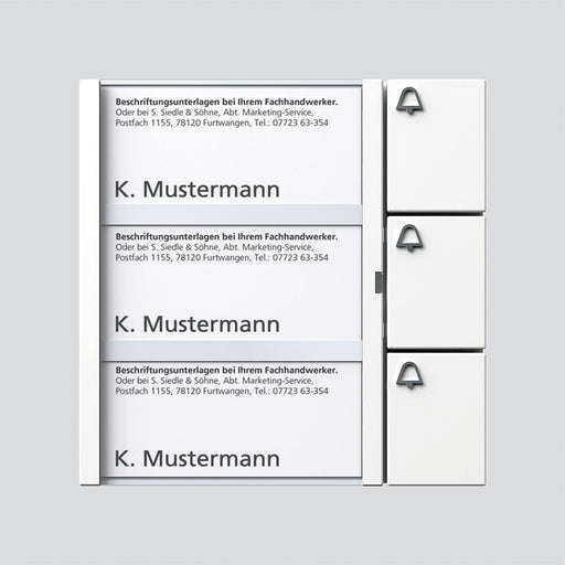 Siedle&Söhne - Funktionsmodul für Türkommunikation Tasten-Modul TM 612-3 W weiss